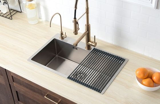 Topmount Stainless Steel Kitchen Sink Brushed Single Bowl 16 Gauge 35x45