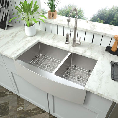 83x53 Apron Stainless Steel Kitchen Sink ,  60 40 33 Inch Double Bowl Farmhouse Sink