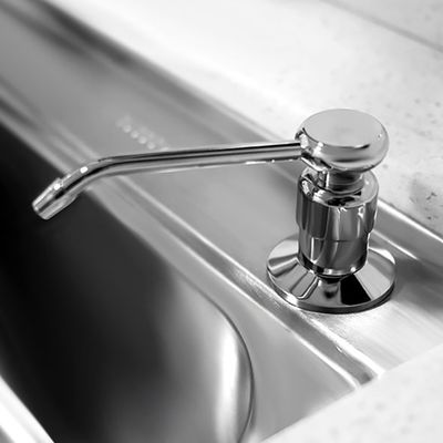 320ml Kitchen Brass Dish Soap Dispenser Pe Bottle Copper Indenter