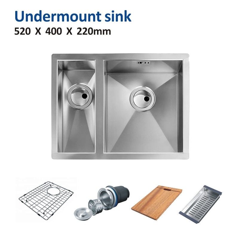 21 x 16 Undermount Stainless Steel Kitchen Sink 16 Gauge
