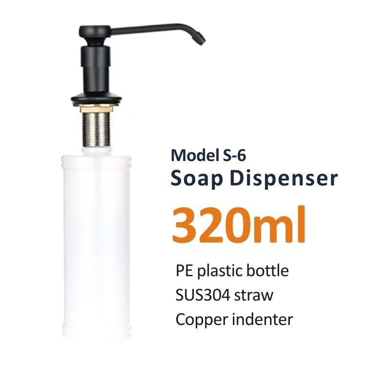 320ml Kitchen Brass Dish Soap Dispenser Pe Bottle Copper Indenter